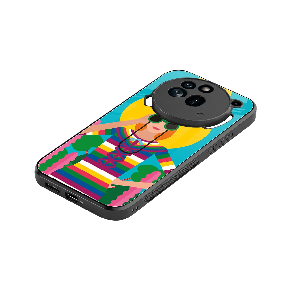 Cosmic Explorer stylish phone case for nothing phone 3a pro | glossy glass and slim fit
