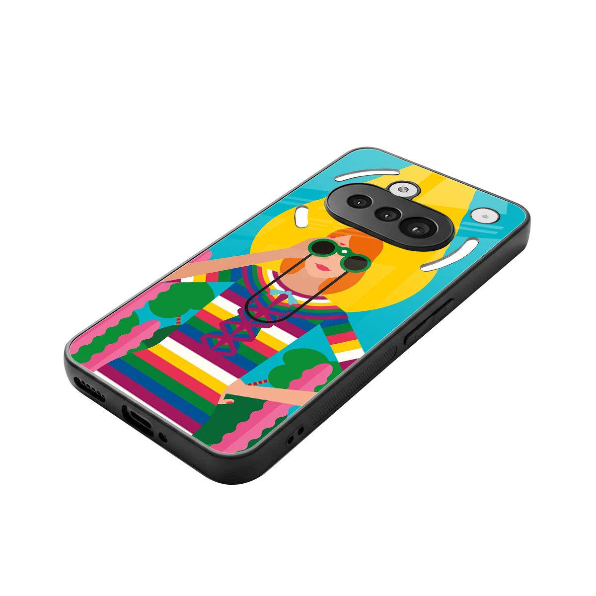 Cosmic Explorer stylish phone case for nothing phone 3a | glossy glass and slim fit