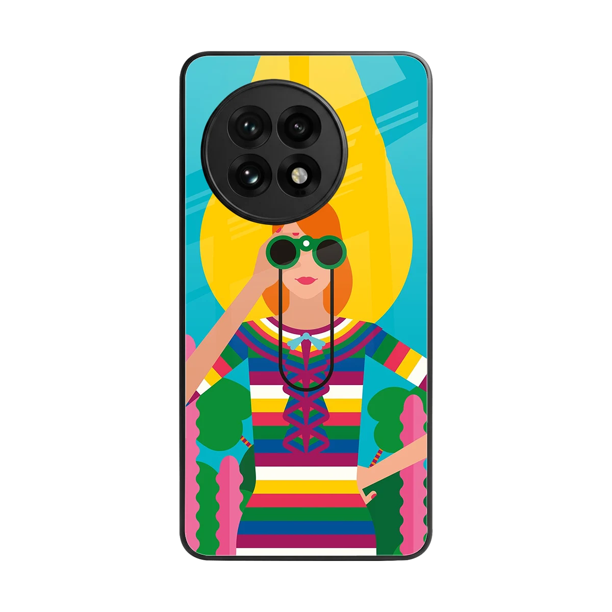 Cosmic Explorer back phone cover | glass case for oneplus 13r
