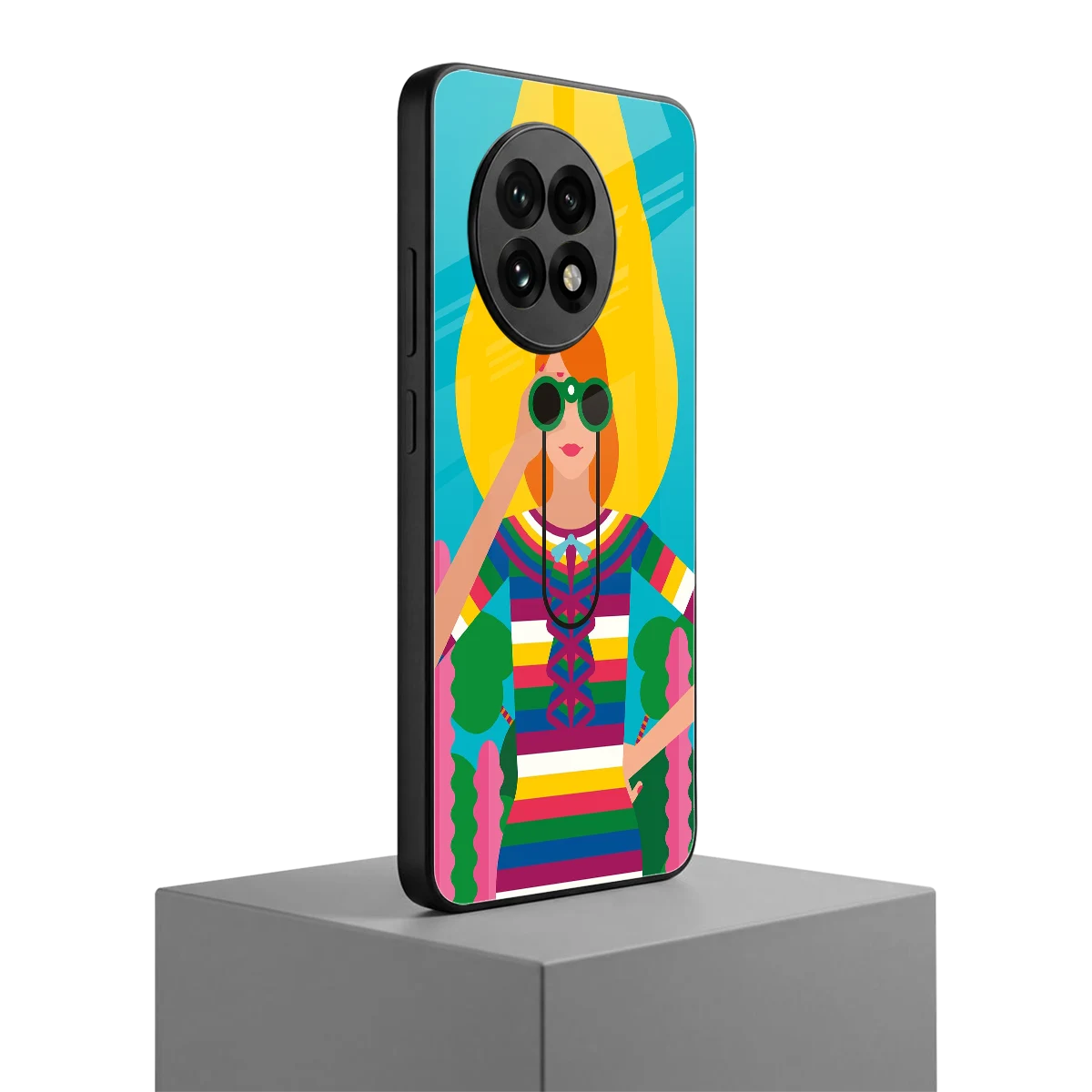 Cosmic Explorer oneplus 13r mobile cover | shockproof glass phone case