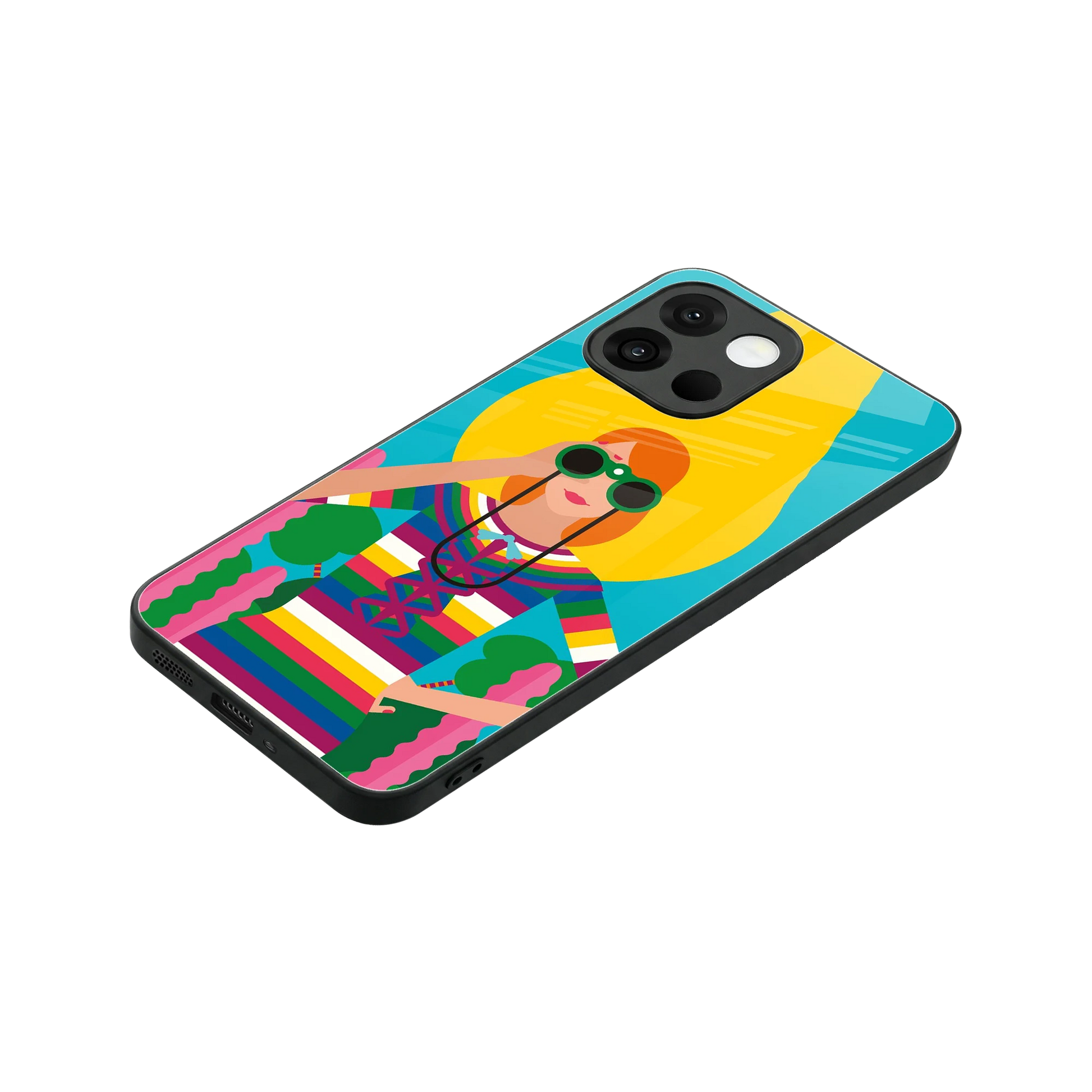 Cosmic Explorer stylish phone case for oneplus 13s | glossy glass and slim fit