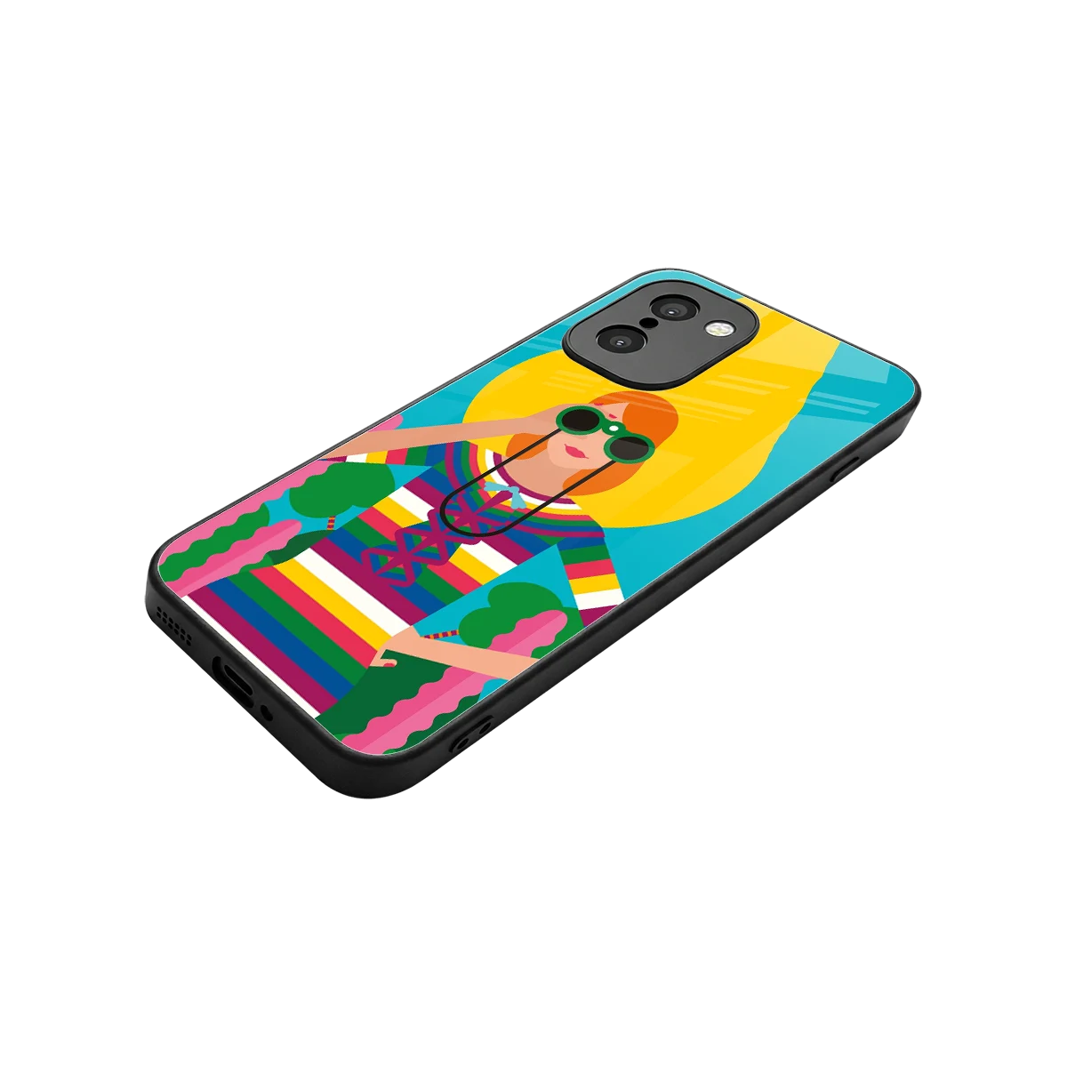 Cosmic Explorer stylish phone case for oneplus 15r | glossy glass and slim fit