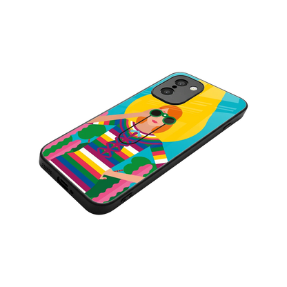 Cosmic Explorer stylish phone case for oneplus 15r | glossy glass and slim fit