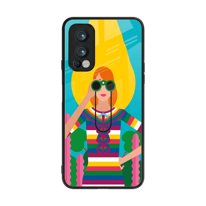 Cosmic Explorer back phone cover | glass case for oneplus nord 2