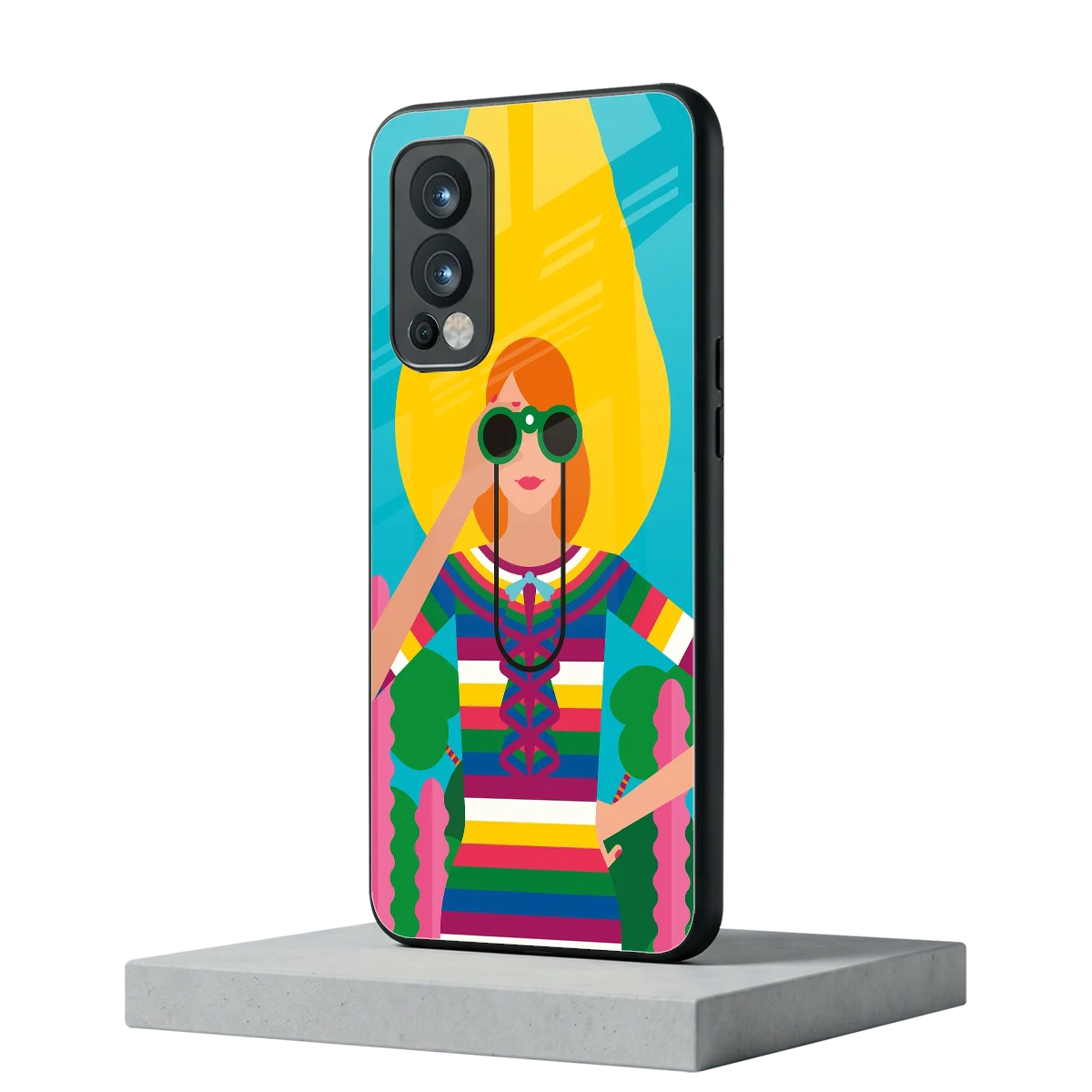 Cosmic Explorer oneplus nord 2 mobile cover | shockproof glass phone case