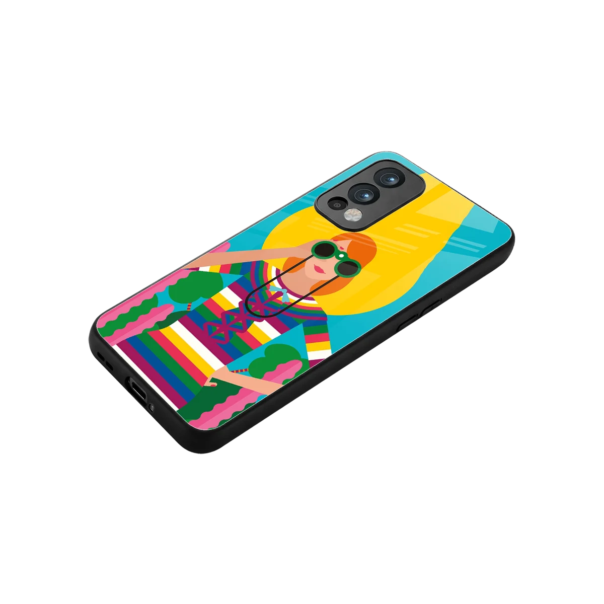 Cosmic Explorer stylish phone case for oneplus nord 2 | glossy glass and slim fit