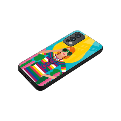 Cosmic Explorer stylish phone case for oneplus nord 2 | glossy glass and slim fit