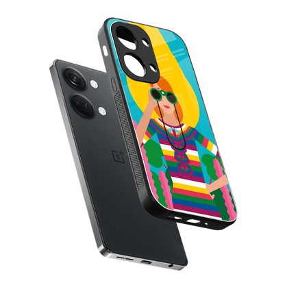 Cosmic Explorer sleek oneplus nord 3 cover with tempered glass back and TPU edges