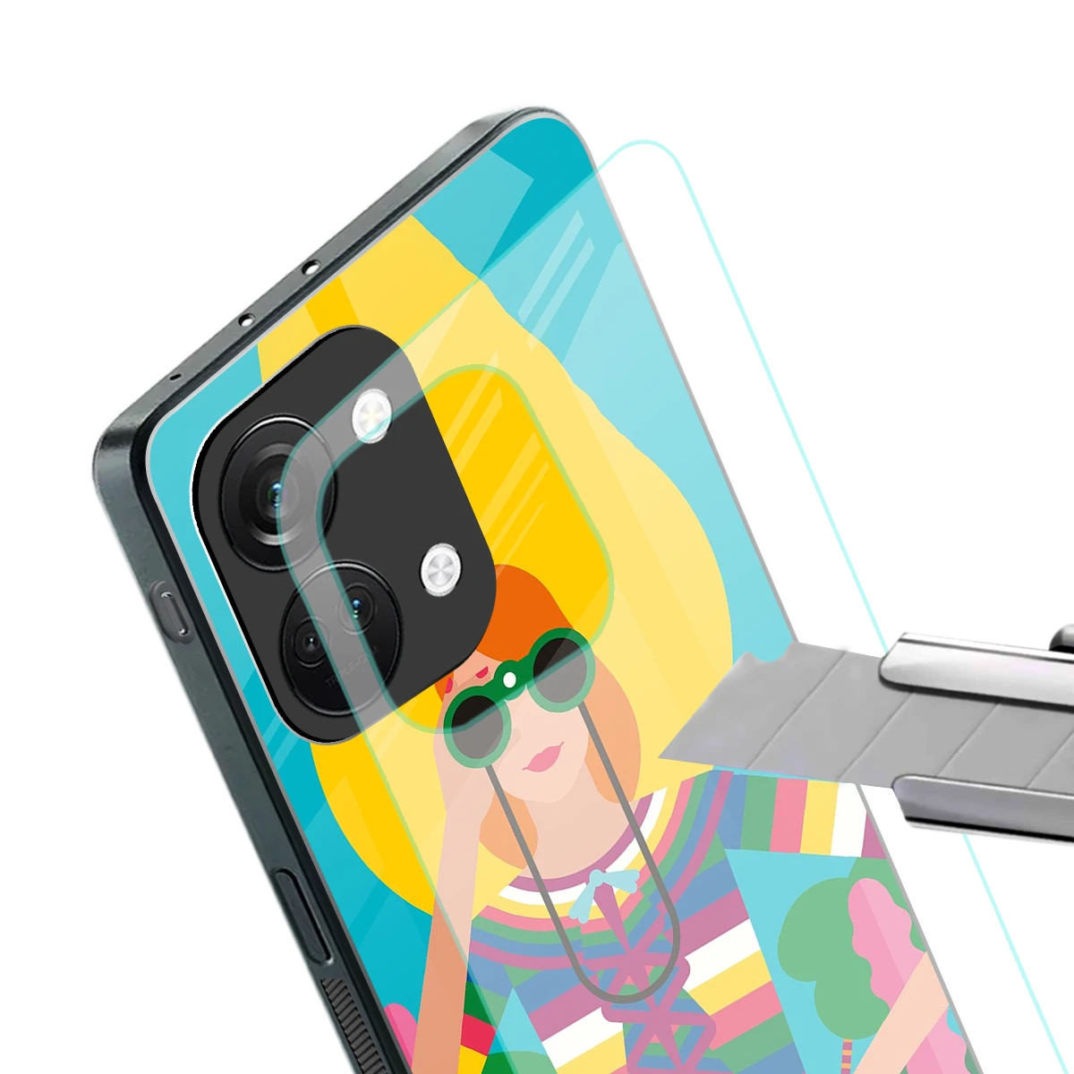 Cosmic Explorer stylish phone case for oneplus nord 3 | glossy glass and slim fit