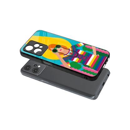 Cosmic Explorer sleek oneplus nord ce 2 lite cover with tempered glass back and TPU edges