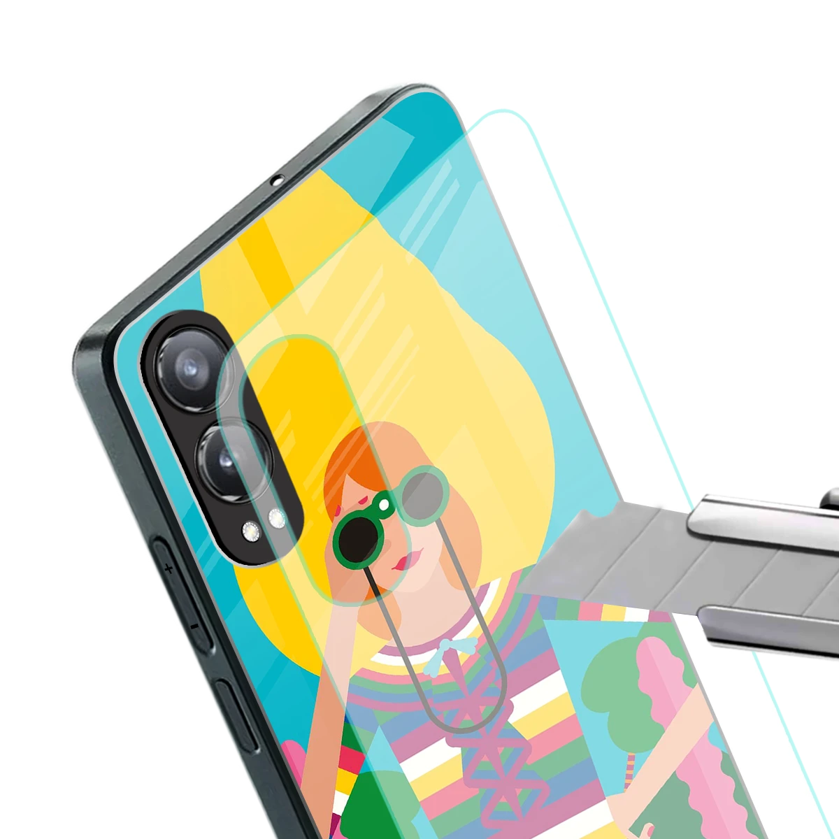 Cosmic Explorer stylish phone case for oneplus nord ce 4 lite | glossy glass and slim fit