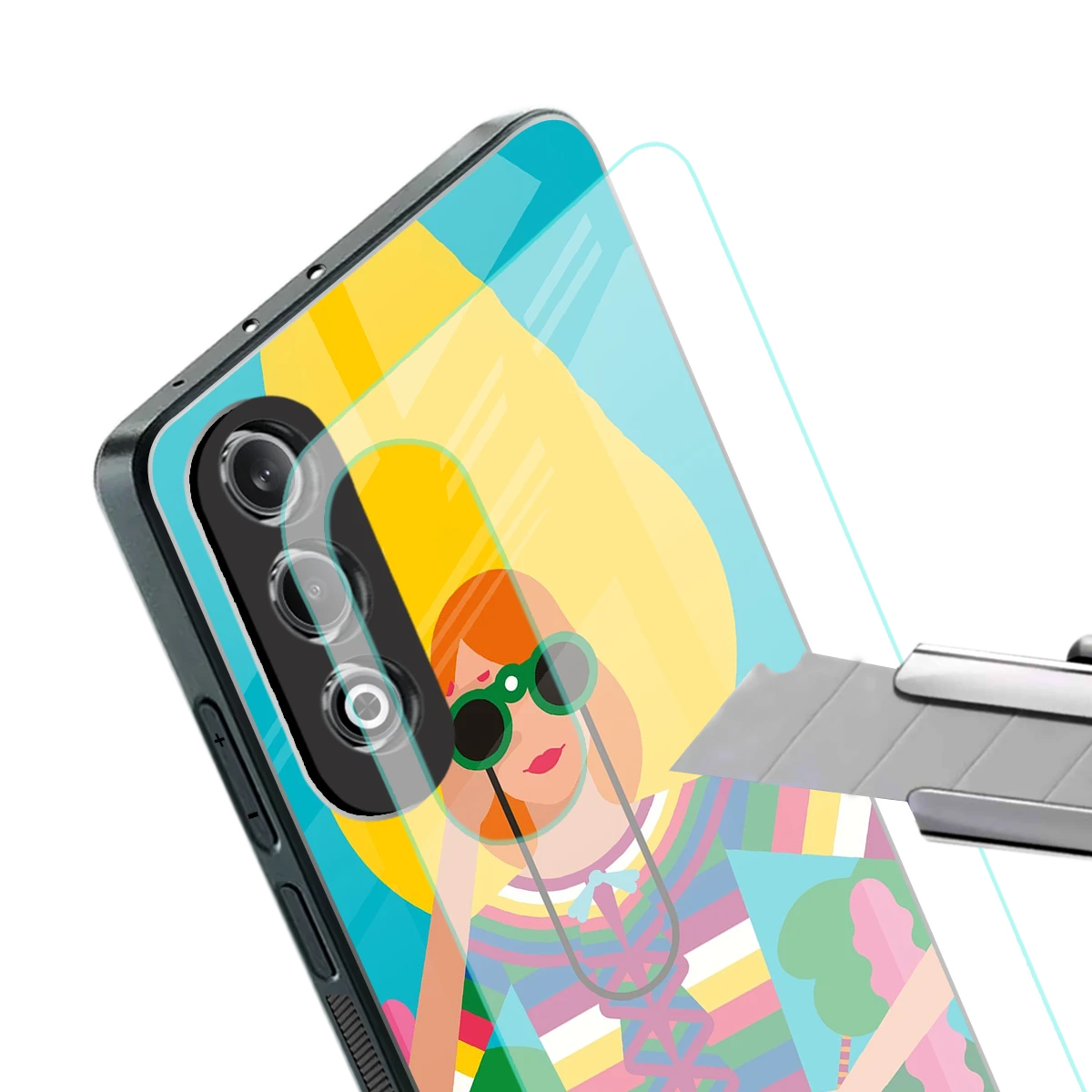 Cosmic Explorer stylish phone case for oneplus nord ce 4 | glossy glass and slim fit