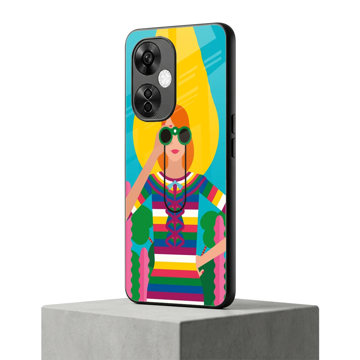 Cosmic Explorer oneplus nord ce 3 lite mobile cover | shockproof glass phone case