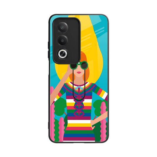 Cosmic Explorer back phone cover | glass case for oppo a3 pro