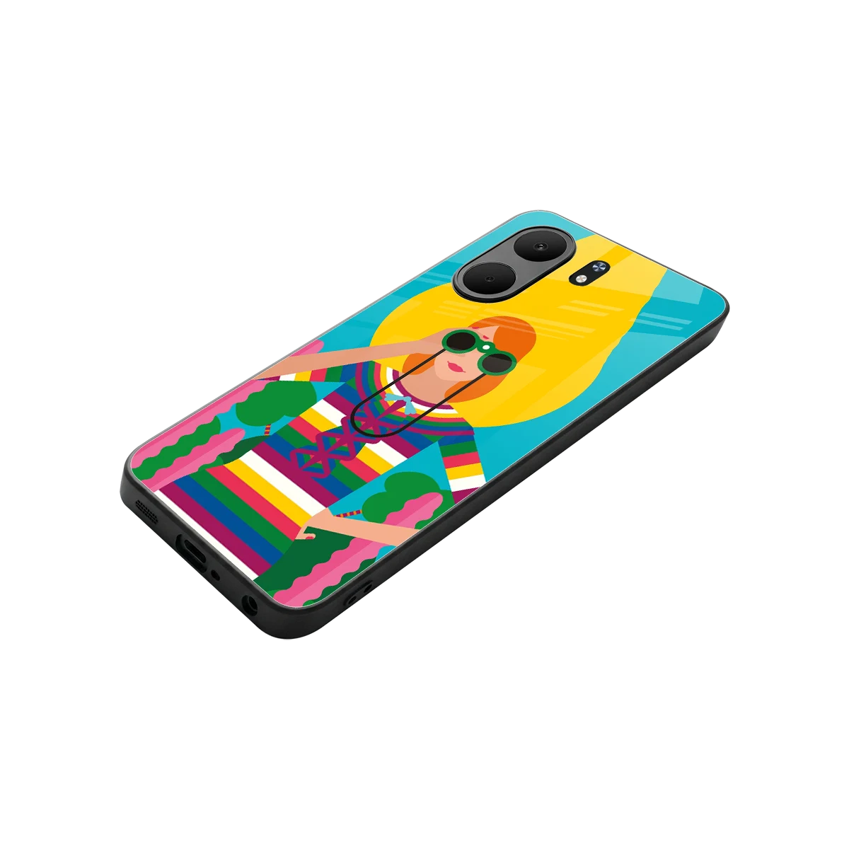 Cosmic Explorer stylish phone case for oppo a5x 5g | glossy glass and slim fit
