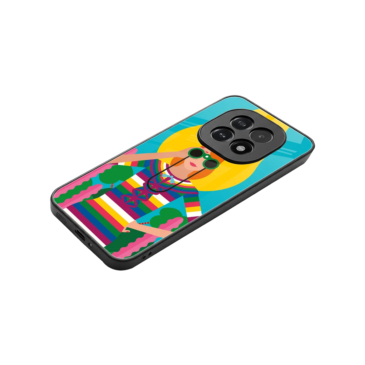 Cosmic Explorer stylish phone case for oppo f29 5g | glossy glass and slim fit