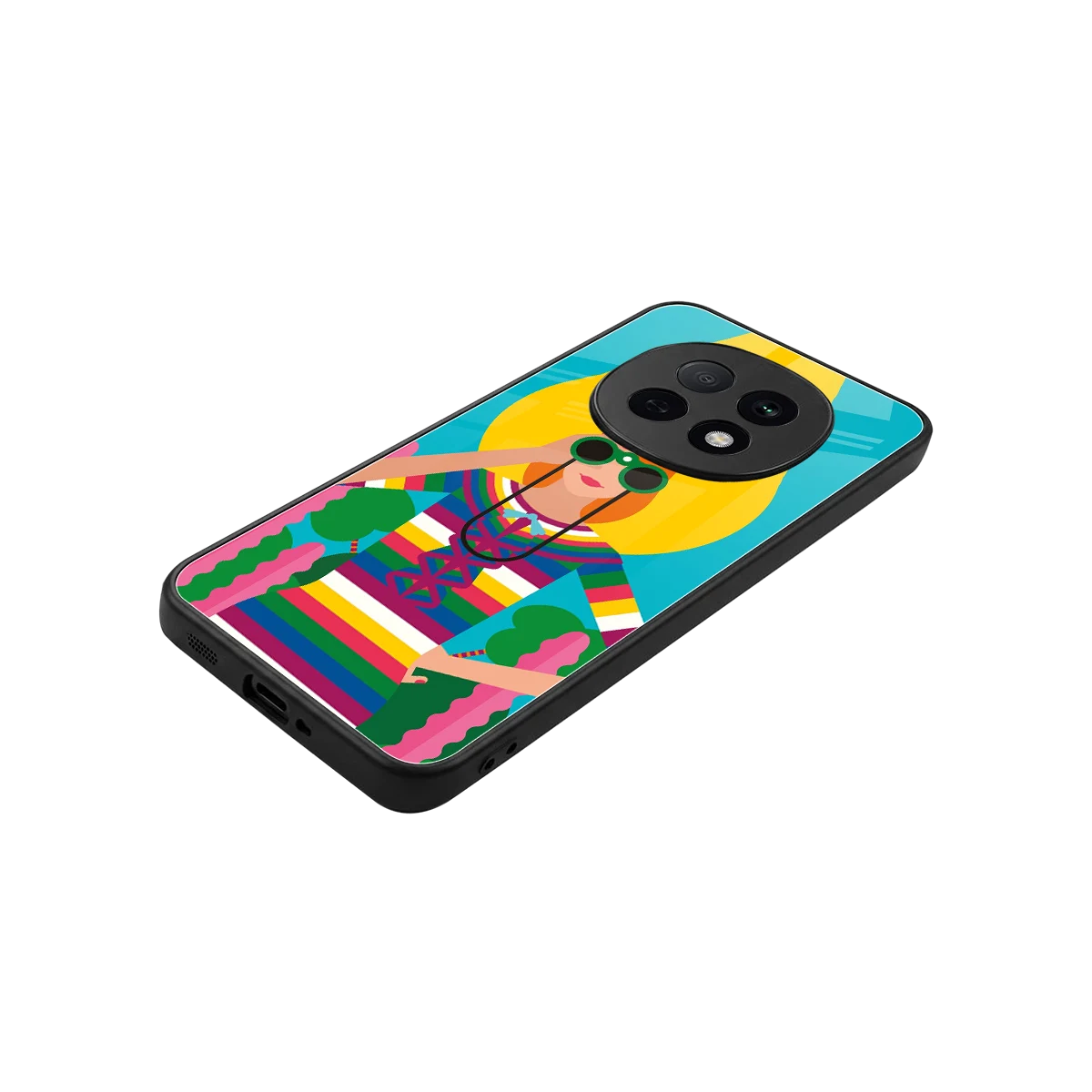 Cosmic Explorer stylish phone case for oppo f29 pro 5g | glossy glass and slim fit