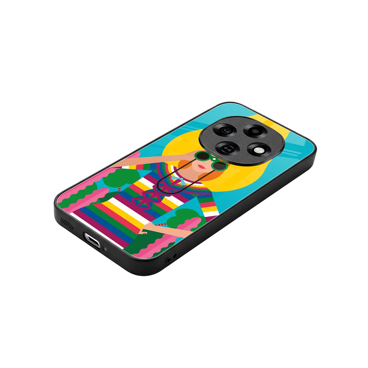 Cosmic Explorer stylish phone case for oppo f31 pro 5g | glossy glass and slim fit