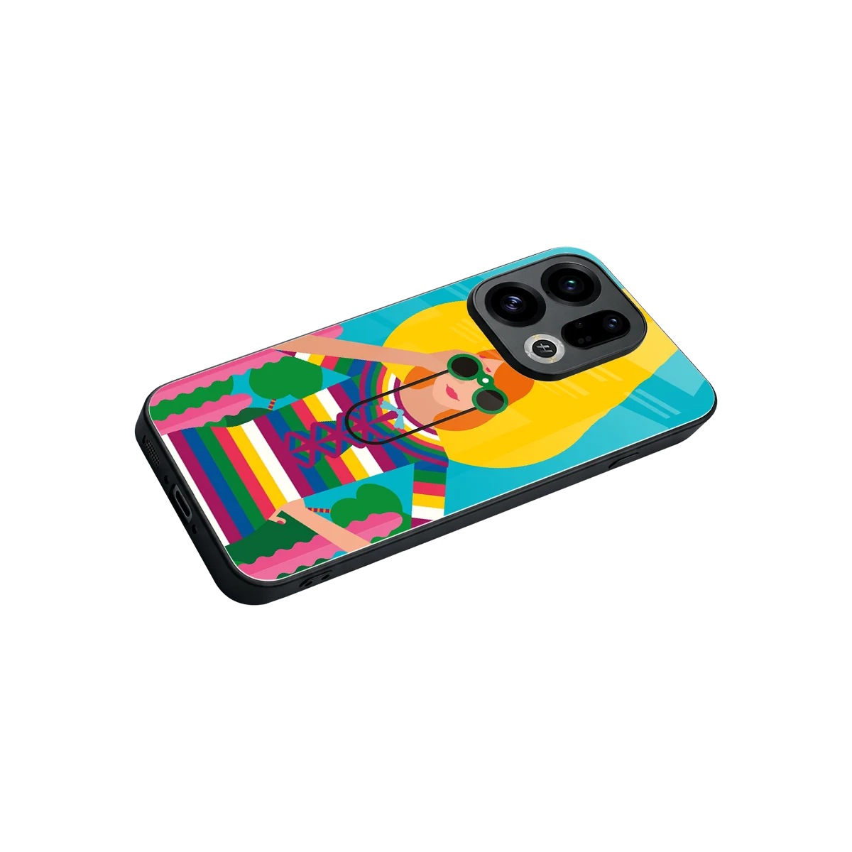 Cosmic Explorer stylish phone case for oppo find x9 | glossy glass and slim fit