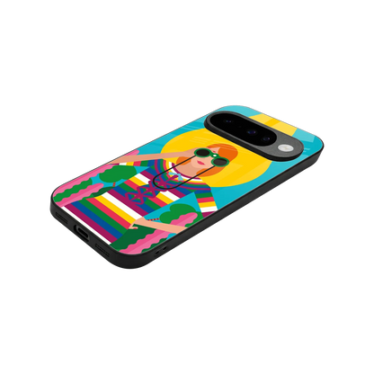 Cosmic Explorer stylish phone case for google pixel 10 | glossy glass and slim fit