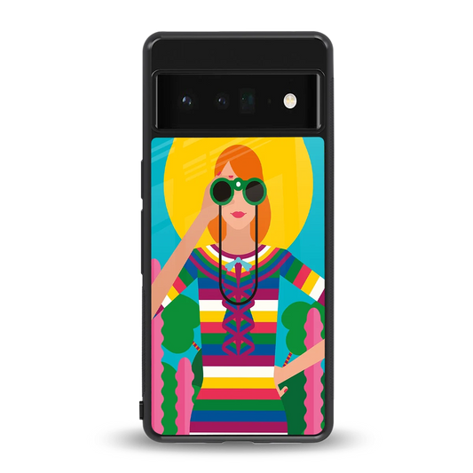 Cosmic Explorer back phone cover | glass case for google pixel 6 pro