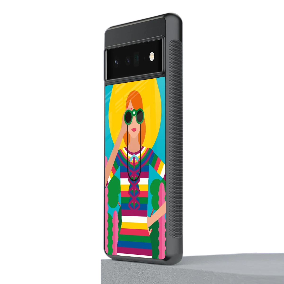 Cosmic Explorer stylish phone case for google pixel 6 pro | glossy glass and slim fit