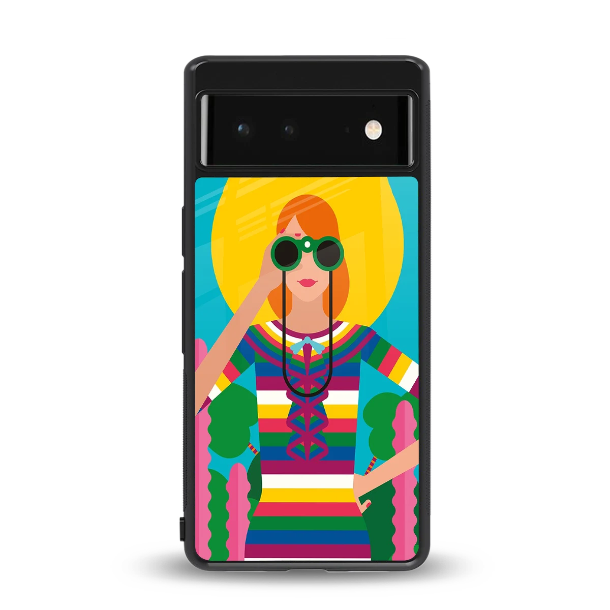 Cosmic Explorer back phone cover | glass case for google pixel 6a