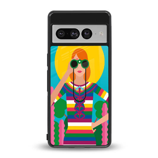 Cosmic Explorer back phone cover | glass case for google pixel 7 pro