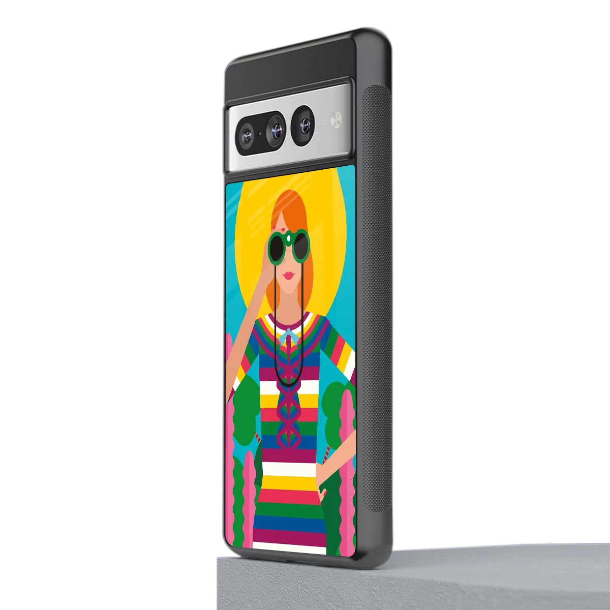 Cosmic Explorer stylish phone case for google pixel 7 pro | glossy glass and slim fit