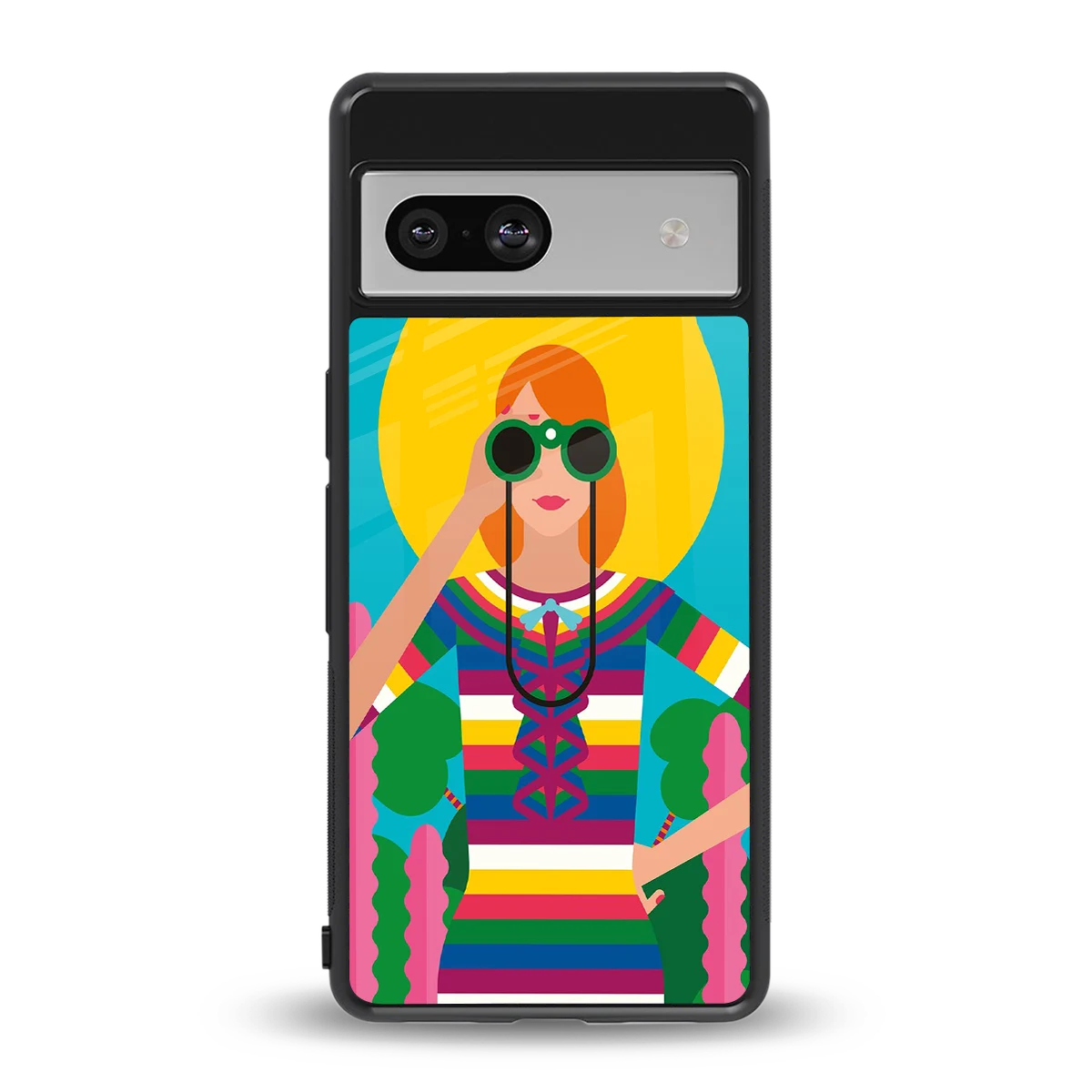 Cosmic Explorer back phone cover | glass case for google pixel 7a