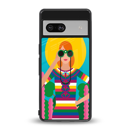 Cosmic Explorer back phone cover | glass case for google pixel 7a