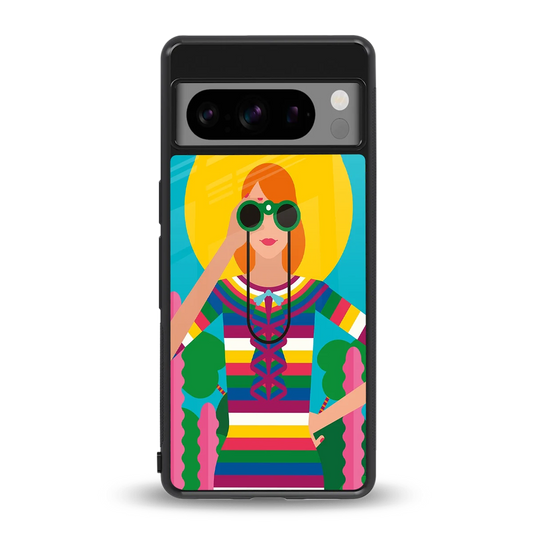 Cosmic Explorer back phone cover | glass case for google pixel 8 pro