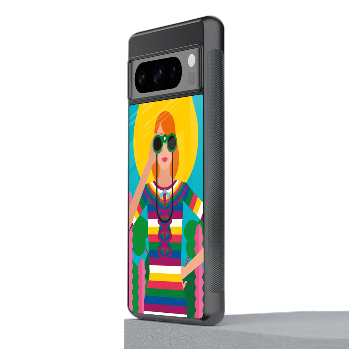 Cosmic Explorer stylish phone case for google pixel 8 pro | glossy glass and slim fit