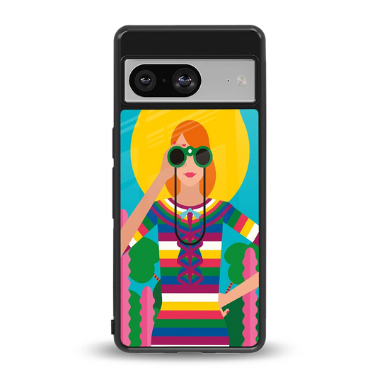 Cosmic Explorer back phone cover | glass case for google pixel 8