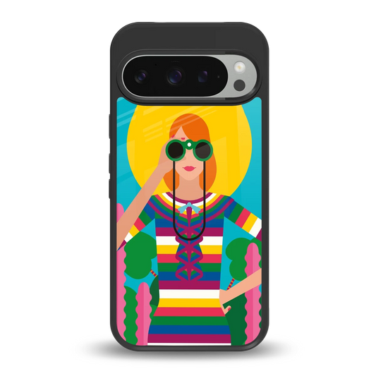 Cosmic Explorer back phone cover | glass case for google pixel 9 pro