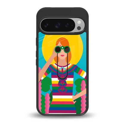 Cosmic Explorer back phone cover | glass case for google pixel 9 pro xl