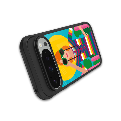 Cosmic Explorer stylish phone case for google pixel 9 pro xl | glossy glass and slim fit