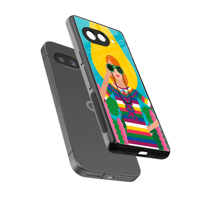 Cosmic Explorer sleek google pixel 10a cover with tempered glass back and TPU edges