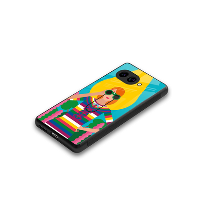 Cosmic Explorer stylish phone case for google pixel 10a | glossy glass and slim fit