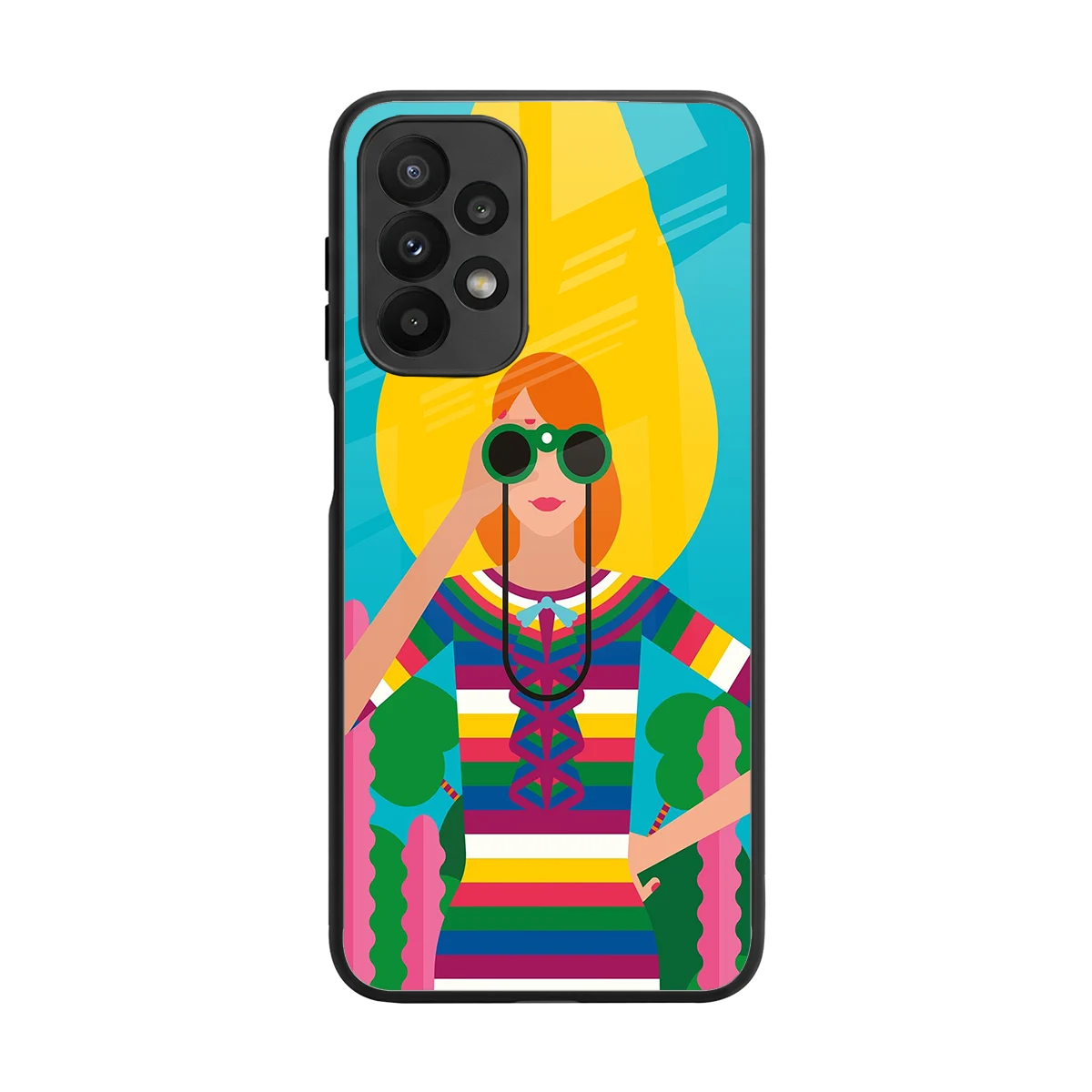 Cosmic Explorer back phone cover | glass case for samsung galaxy a23