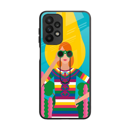 Cosmic Explorer back phone cover | glass case for samsung galaxy a23