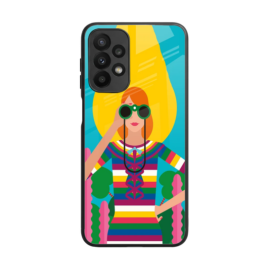 Cosmic Explorer back phone cover | glass case for samsung galaxy a23