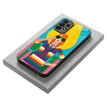 Cosmic Explorer stylish phone case for samsung galaxy a23 | glossy glass and slim fit