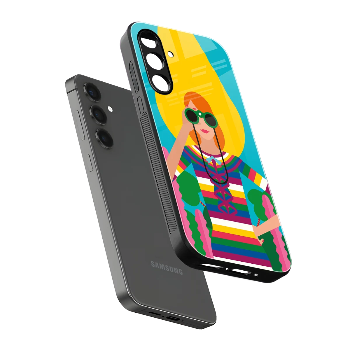 Cosmic Explorer sleek samsung galaxy a16 5g cover with tempered glass back and TPU edges