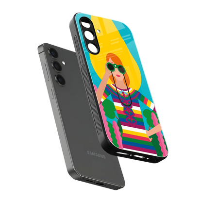 Cosmic Explorer sleek samsung galaxy a14 5g cover with tempered glass back and TPU edges