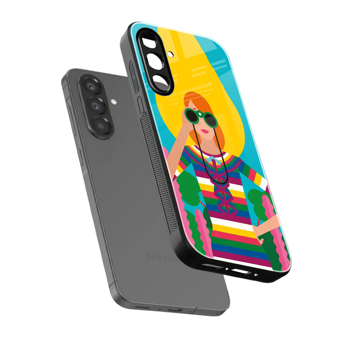 Cosmic Explorer sleek samsung galaxy a17 5g cover with tempered glass back and TPU edges