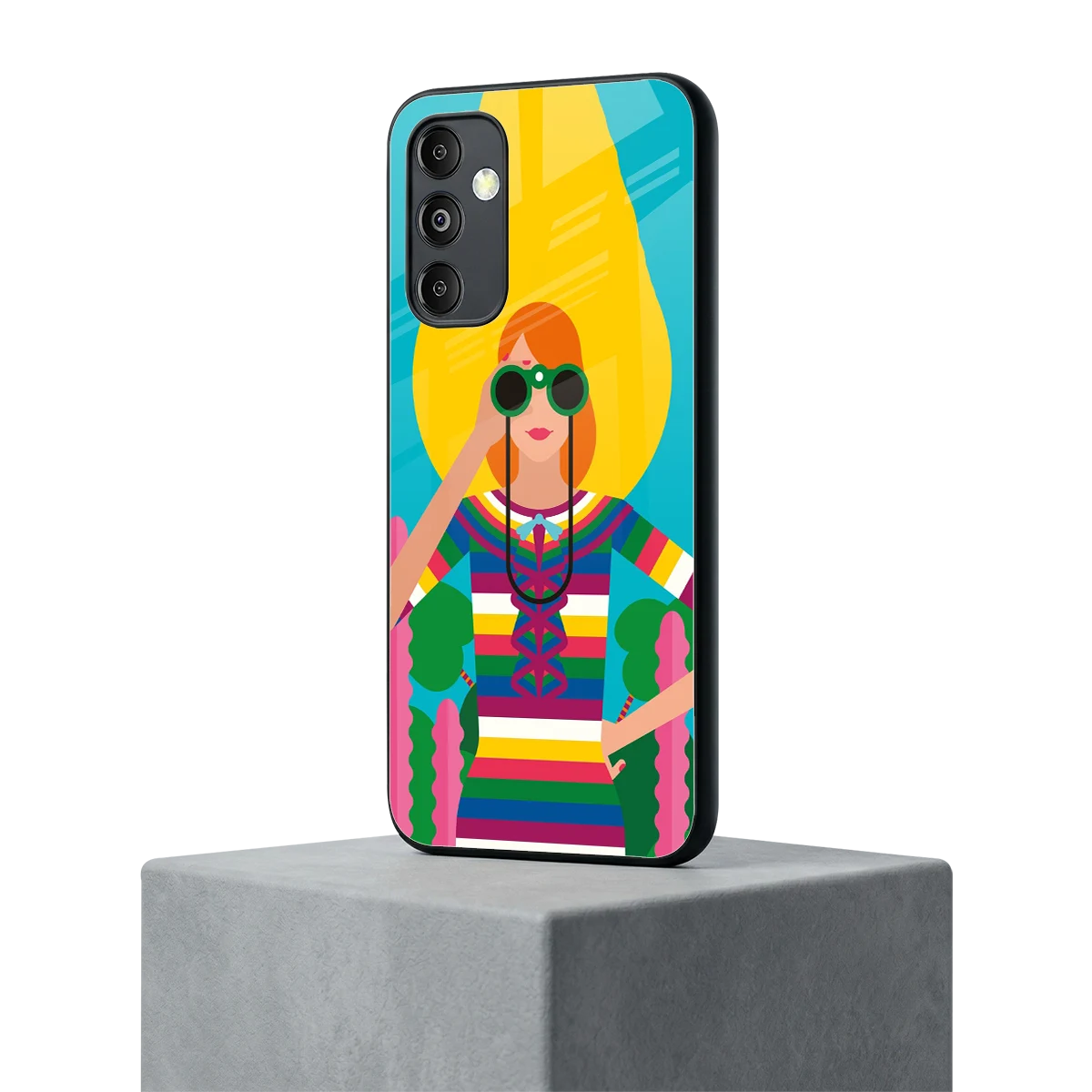 Cosmic Explorer samsung galaxy m14 5g mobile cover | shockproof glass phone case
