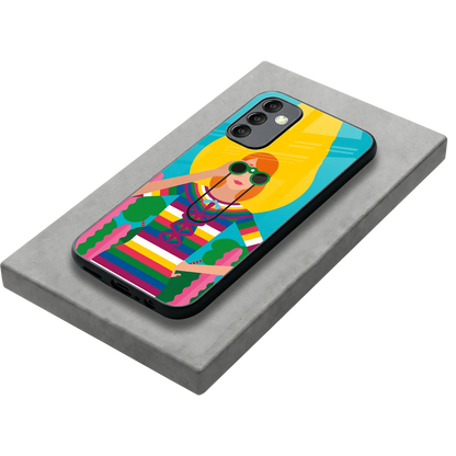 Cosmic Explorer stylish phone case for samsung galaxy m14 5g | glossy glass and slim fit