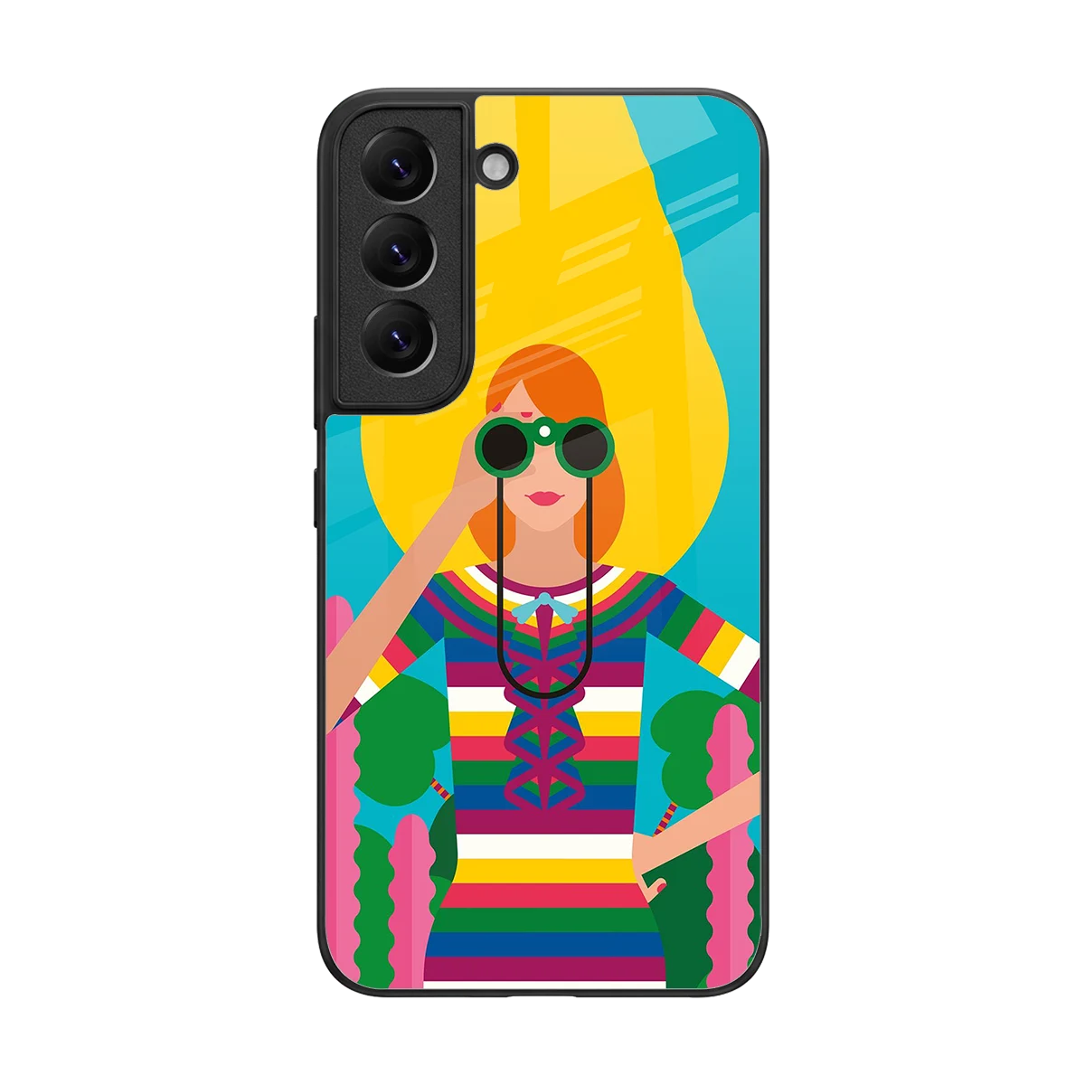 Cosmic Explorer back phone cover | glass case for samsung galaxy s22