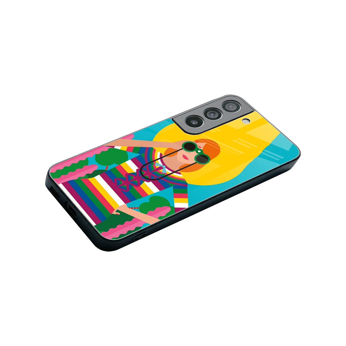 Cosmic Explorer stylish phone case for samsung galaxy s22 | glossy glass and slim fit